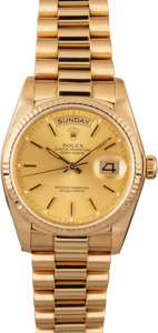 Used Rolex President 18038 Champagne Index Dial