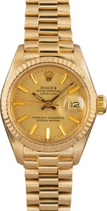 Rolex Datejust 26MM 18k Gold, President Band Champagne Dial, Fluted Bezel (1979)