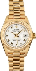 Ladies Rolex President 69178 White Roman 1