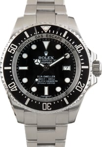 Pre-Owned Stainless Steel Rolex Sea-Dweller Deepsea Ref 116660 Black Chromalight Dial