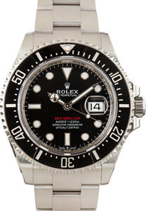 Used Red Writing Black Dial Rolex Sea-Dweller ref 126600