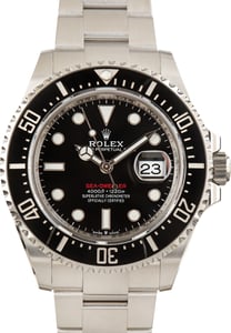 Pre-Owned Rolex Sea-Dweller 126600 Red Writing Black Dial