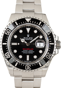 Pre-Owned Rolex Sea-Dweller Red Writing Black Dial Ref 126600