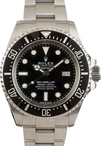 Rolex Sea-Dweller 44MM Stainless Steel, Oyster Band Black Chromalight Dial, B&P (2018)