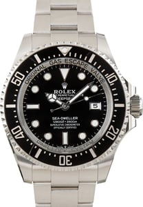 Pre-Owned Black Dial Rolex Sea-Dweller Ref 136660 Stainless Steel