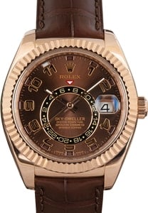 Rolex Sky-Dweller Chocolate Dial 326135 Everose Gold