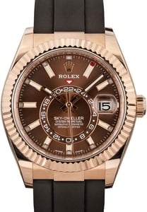 Rolex Sky-Dweller 326235 18k Everose Gold on Oysterflex Strap