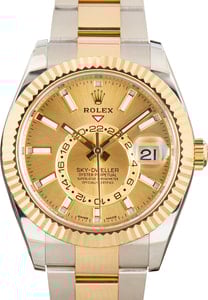 Rolex Sky-Dweller Two Tone 326933 Champagne Dial