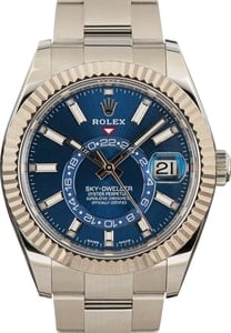 Rolex Sky-Dweller Blue Chromalight Dial, Oyster Band 42MM Stainless Steel, B&P (2018)