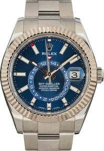 Rolex Sky-Dweller 42MM Stainless Steel, Oyster Band Blue Chromalight Dial, B&P (2021)