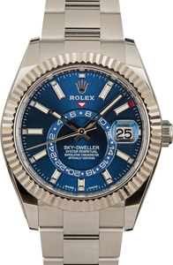 Rolex Sky-Dweller 42MM Stainless Steel, Oyster Band Blue Chromalight Dial, B&P (2020)
