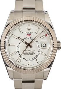 Rolex Sky-Dweller 42MM Stainless Steel, Oyster Bracelet White Chromalight Dial, B&P (2022)