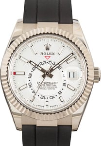 Pre-owned Rolex Sky-Dweller 336239 Intense White Dial