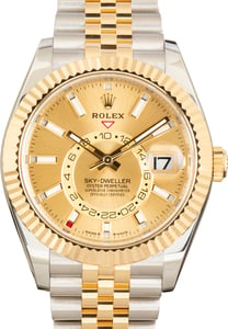 Used Rolex Sky-Dweller Champagne Dial Ref 336933