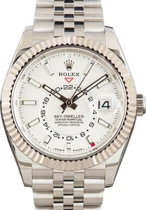Pre-Owned Rolex Sky-Dweller White Dial ref 336934 Jubilee Bracelet