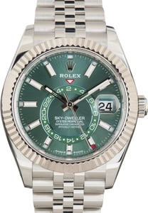 Pre-Owned Rolex Sky-Dweller Mint Green Dial Ref 336934