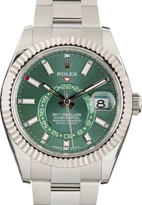 Pre-Owned Mint Green Dial Rolex Sky-Dweller Ref 336934