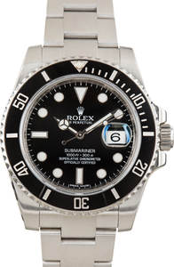 Used Stainless Steel Rolex Submariner Black Dial Ref 116610