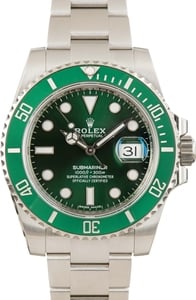 Pre-Owned Hulk Rolex Submariner Green Dial 116610LV
