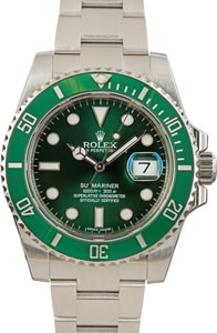 Pre-Owned Rolex Submariner 116610LV Stainless Steel Hulk