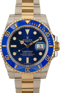 Used Rolex Submariner 116613LB Blue Dial
