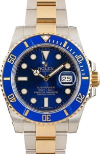 Rolex Submariner Two Tone Ref 116613LB Blue Dial
