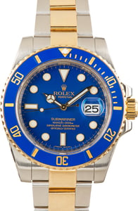Used Rolex Submariner Steel & Yellow Gold Ref 116613LB Bluesy