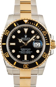 Pre-Owned Ceramic Bezel Rolex Submariner Ref 116613LN Black Dial
