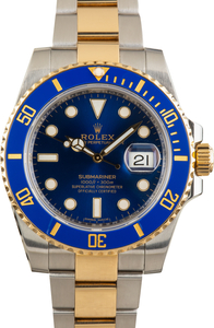 Pre-Owned Rolex Submariner Steel & Yellow Gold Ref 116613LB Bluesy