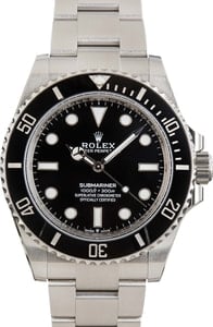 Used Rolex Submariner Black No Date Dial 124060