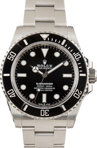 Used Rolex Submariner Ref 124060 Stainless Steel No Date Dial