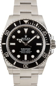 Factory Stickered Rolex Submariner No Date Dial 124060LN Steel Oyster