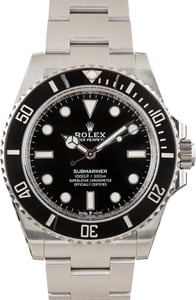 Pre-Owned Rolex Submariner Ref 124060 Black Chromolight Dial