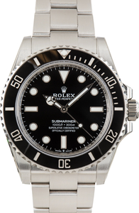 Pre-Owned Rolex Submariner Stainless Steel No Date Dial Ref 124060