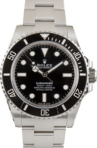 Used Rolex Submariner Ref 124060 Black Chromalight Dial