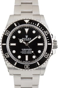Used Rolex Submariner Ceramic Bezel Ref 124060LN Black Dial