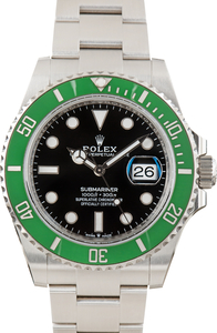Pre-Owned Starbucks Rolex Submariner Ref 126610LV Green Bezel