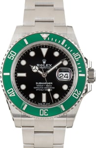 Pre-Owned Stainless Steel Rolex Submariner Ref 126610LV Starbucks