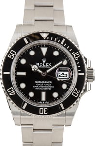 Pre-Owned Rolex Submariner Black Chromalight Dial Ref 126610 Oyster Bracelet