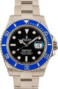 Pre-Owned 18k White Gold Rolex Submariner 126619LB Cookie Monster