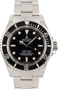 Rolex Submariner Ref 14060M Black No Date Dial