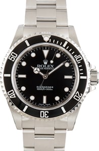 Pre-Owned Rolex No Date Black Dial Submariner ref 14060