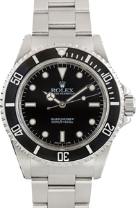 Used Rolex Submariner No Date Dial Ref 14060 Oyster Band