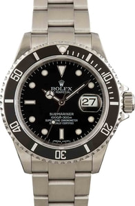 Pre-Owned Rolex Submariner 16610T Black Dial 1