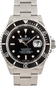 Used Rolex Submariner 16610 Steel Black Dial