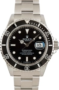 Rolex Submariner 40MM Stainless Steel, Oyster Band Black Dial & Bezel, B&P (2008)