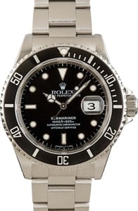 Rolex Submariner 40MM Stainless Steel, Oyster Band Black Dial & Bezel, B&P (1996)