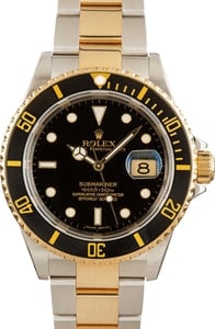 Rolex Submariner 40MM Steel & 18k Gold, Oyster Band Black Dial, Rolex Papers (2006)
