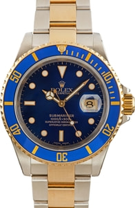 Men's Rolex Submariner 16613T Blue Dial