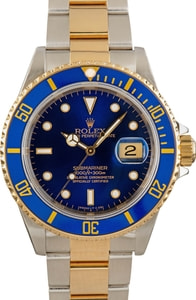 Rolex Submariner 40MM Steel & 18k Gold, Blue Dial Oyster Bracelet, B&P (1996)